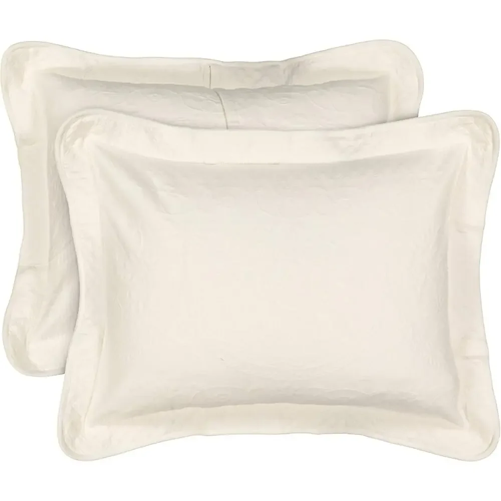 Historic Charleston Foundation King Charles Ivory Sham Set (2) King 100% Cotton
